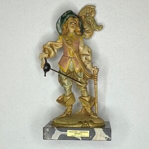 Vintage‎ Fontanini musketeer # 731 Depose Italy, Carrera marble figurine